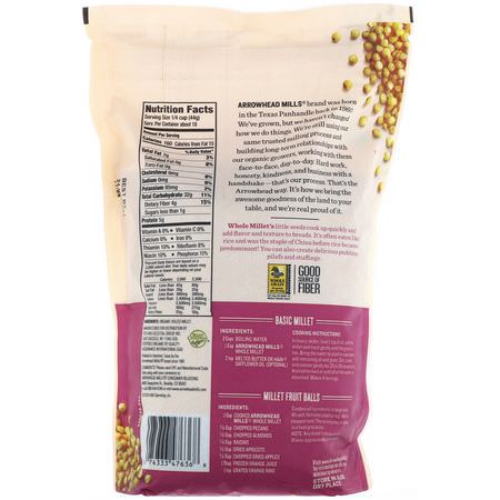 Arrowhead Mills, Organic Whole Millet, 1.75 lbs (793 g):الخبز ,الحب,ب