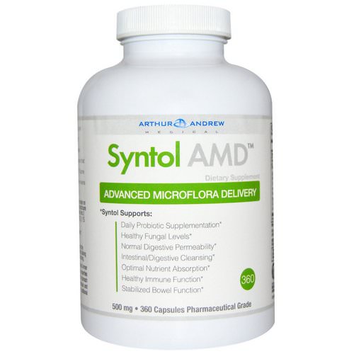 Arthur Andrew Medical, Syntol AMD, Advanced Microflora Delivery, 500 mg, 360 Capsules فوائد