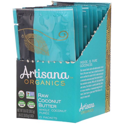 Artisana, Organics, Raw Coconut Butter, 10 Packets, 1.06 oz (30.05 g) Each فوائد