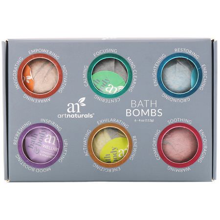 Artnaturals, Bath Bombs, 6 Bombs, 4 oz (113 g) Each:حمام Bombs, الزي,ت