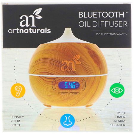 Artnaturals, Bluetooth Oil Diffuser, 1 Diffuser:الناشر,ن, الزي,ت العطرية