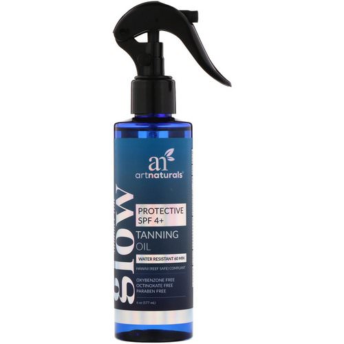 Artnaturals, Glow, Tanning Oil, Protective SPF 4+, 6 oz (177 ml) فوائد