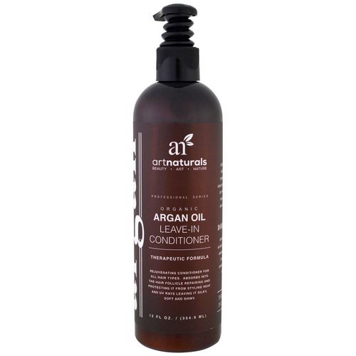 Artnaturals, Organic Argan Oil Leave-In Conditioner, Therapeutic Formula, 12 fl oz (354.9 ml) فوائد