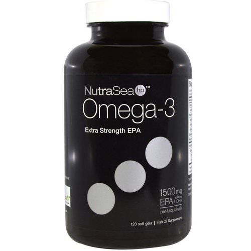 Ascenta, NutraSea hp, Omega-3, Extra Strength EPA, Lemon Flavor, 120 Softgels فوائد