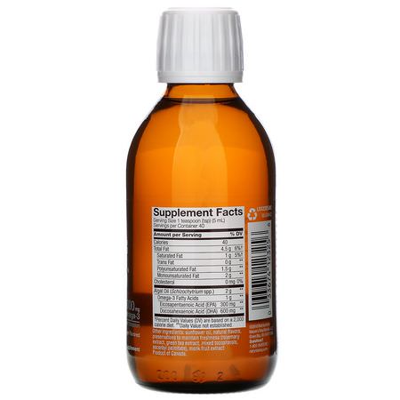 Ascenta, NutraVege, Omega-3 Plant, Extra Strength, Cranberry Orange Flavored, 1000 mg, 6.8 fl oz (200 ml):الطحالب أوميغا 3, Omegas EPA DHA