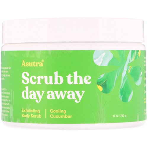 Asutra, Scrub The Day Away, Exfoliating Body Scrub, Cooling Cucumber, 12 oz (350 g) فوائد