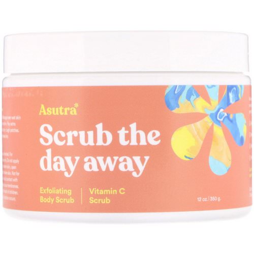 Asutra, Scrub The Day Away, Exfoliating Body Scrub, Vitamin C Scrub, 12 oz (350 g) فوائد