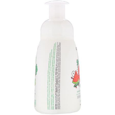 ATTITUDE, Little Leaves Science, Foaming Hand Soap, Watermelon & Coco, 10 fl oz (295 ml):الدش, الحمام
