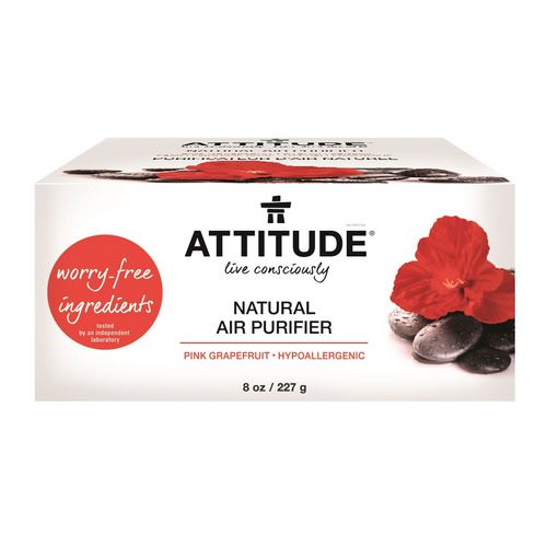 ATTITUDE, Natural Air Purifier, Pink Grapefruit, 8 oz (227 g) فوائد