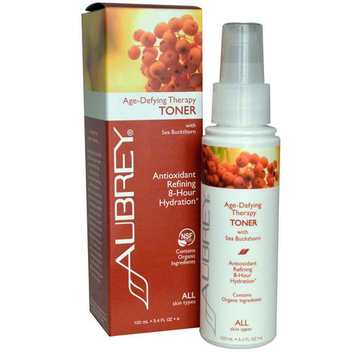 Aubrey Organics, Age-Defying Therapy Toner, All Skin Types, 3.4 fl oz (100 ml) فوائد