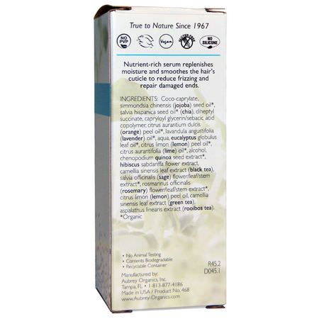 Aubrey Organics, Chia Serum, Frizz Control, 1.7 fl oz (50 ml):المصل, زيت الشعر
