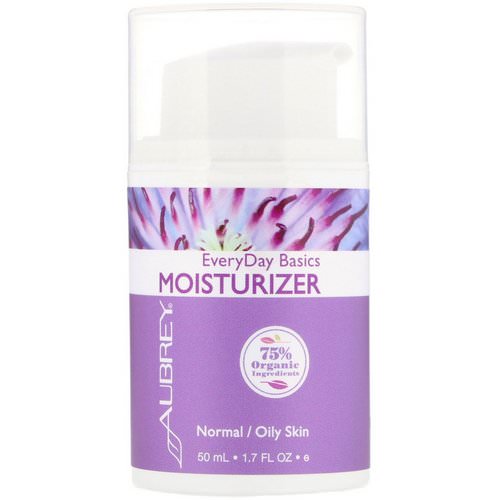 Aubrey Organics, Every Day Basics Moisturizer, Normal / Oily Skin, 1.7 fl oz (50 ml) فوائد