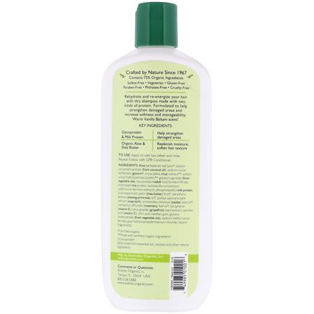 Aubrey Organics, GPB, Balancing Protein Shampoo, Normal Hair, Vanilla Balsam, 11 fl oz (325 ml):شامب, العناية بالشعر