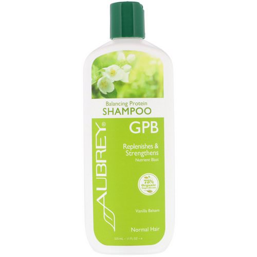Aubrey Organics, GPB, Balancing Protein Shampoo, Normal Hair, Vanilla Balsam, 11 fl oz (325 ml) فوائد