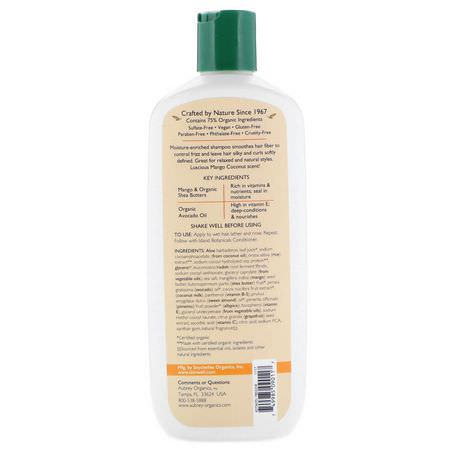 Aubrey Organics, Island Botanicals Shampoo, Dry Hair, Mango Coconut, 11 fl oz (325 ml):شامب, العناية بالشعر
