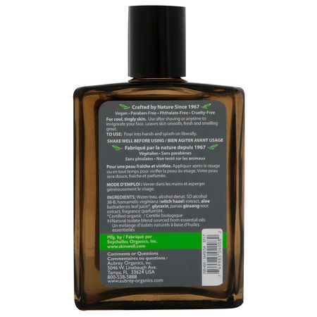 Aubrey Organics, Men's Stock, North Woods After Shave, Classic Pine, 4 fl oz (118 ml):الرجال بعد الحلاقة, العناية باللحية