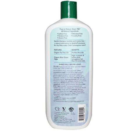 Aubrey Organics, Scalp Rescue Shampoo, Tea Tree & Primrose, 16 fl oz (473 ml):فر,ة الرأس ,العناية بالشعر