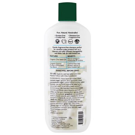 Aubrey Organics, Shampoo, Color Care, All/Sensitive, Chia, 11 fl oz (325 ml):شامب, العناية بالشعر