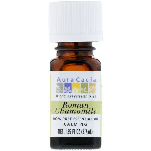 Aura Cacia, 100% Pure Essential Oil, Roman Chamomile, .125 fl oz (3.7 ml) فوائد
