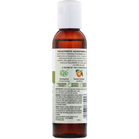 Aura Cacia, Aromatherapy Body Oil, Clearing Eucalyptus, 4 fl oz (118 ml):الزي,ت, أملاح الاستحمام