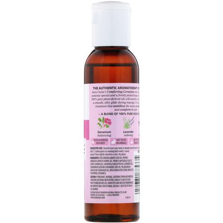 Aura Cacia, Aromatherapy Body Oil, Comforting Geranium, 4 fl oz (118 ml):الزي,ت, أملاح الاستحمام