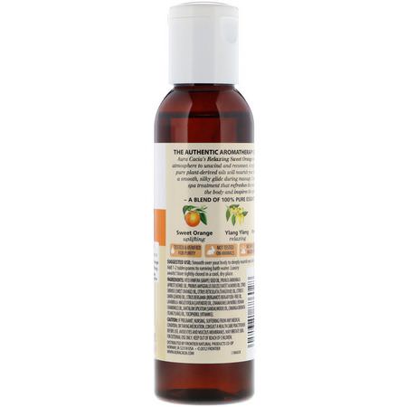 Aura Cacia, Aromatherapy Body Oil, Relaxing Sweet Orange, 4 fl oz (118 ml):زي,ت, أملاح الاستحمام