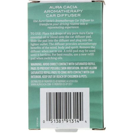Aura Cacia, Aromatherapy Car Diffuser, 1 Diffuser:الناشر,ن, الزي,ت العطرية