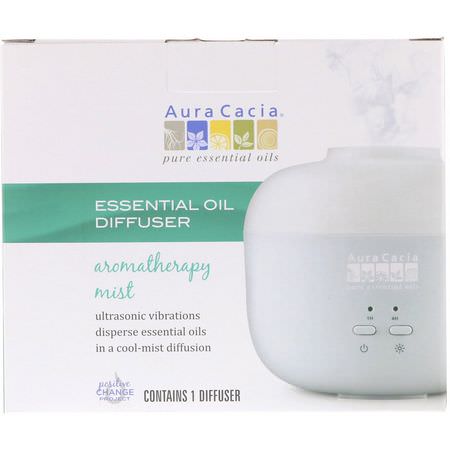 Aura Cacia, Aromatherapy Mist, Essential Oil Diffuser, 1 Diffuser:الناشر,ن, الزي,ت العطرية