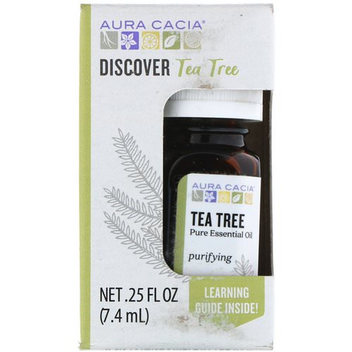 Aura Cacia, Discover Tea Tree, Pure Essential Oil, .25 fl oz (7.4 ml) فوائد