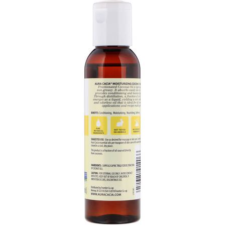 Aura Cacia, Fractionated Skin Care Oil, Moisturizing Coconut, 4 fl oz (118 ml):ج,ز الهند للعناية بالبشرة, الجمال