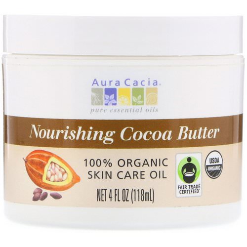 Aura Cacia, Nourishing Cocoa Butter, 4 fl oz (118 ml) فوائد