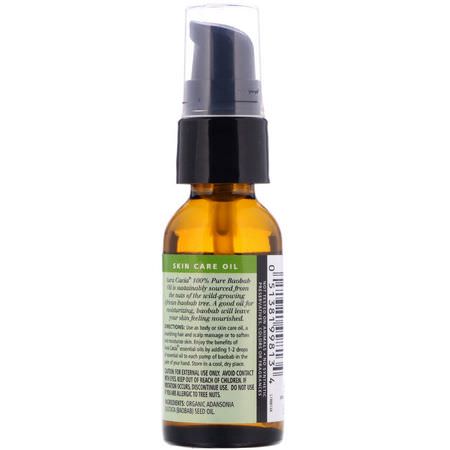 Aura Cacia, Organic Baobab Oil, Skin Care Oil, 1 fl oz (30 ml):حكة في الجلد, جافة