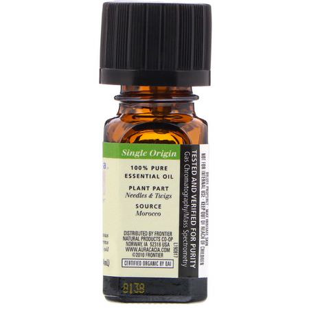 Aura Cacia, Organic, Cypress, 0.25 fl oz (7.4 ml):زيت السر, الت,ازن