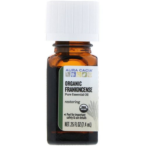 Aura Cacia, Organic Frankincense, .25 fl oz (7.4 ml) فوائد