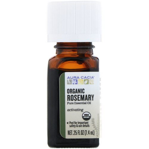 Aura Cacia, Organic, Rosemary, .25 fl oz (7.4 ml) فوائد