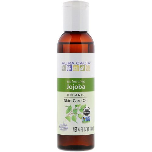 Aura Cacia, Organic, Skin Care Oil, Balancing Jojoba, 4 fl oz (118 ml) فوائد