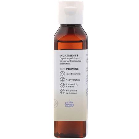 Aura Cacia, Organic Skin Care Oil, Coconut Oil, Fractionated, 4 fl oz (118 ml):زي,ت التدليك ,الجسم