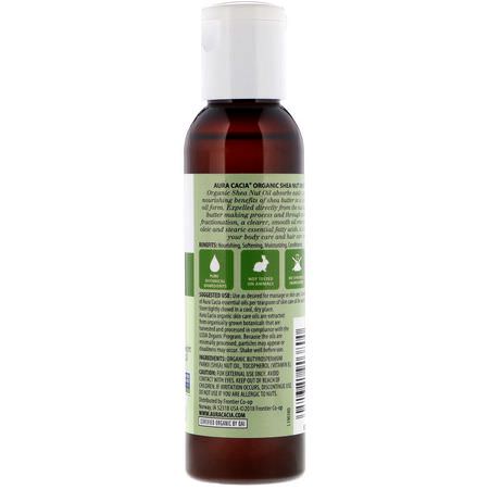 Aura Cacia, Organic, Skin Care Oil, Shea Nut, 4 fl oz (118 ml):شيا البندق, زي,ت التدليك