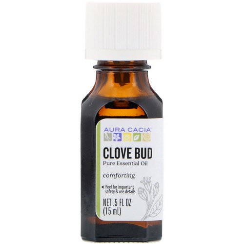 Aura Cacia, Pure Essential Oil, Clove Bud, .5 fl oz (15 ml) فوائد