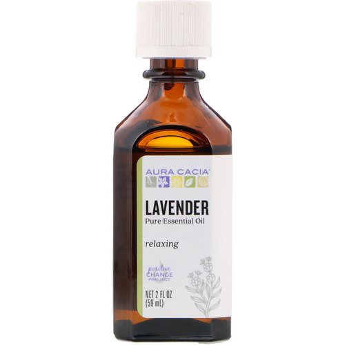 Aura Cacia, Pure Essential Oil, Lavender, 2 fl oz (59 ml) فوائد