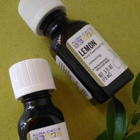 Aura Cacia Lemon Oil - زيت الليم,ن ,الزي,ت الأساسية ,العلاج العطري ,الحمام