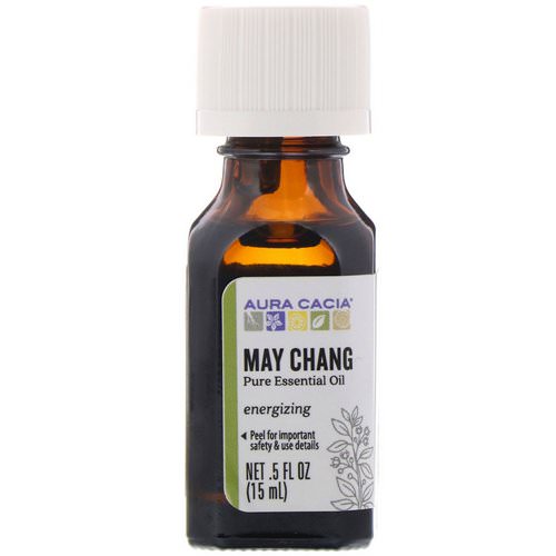 Aura Cacia, Pure Essential Oil, May Chang, .5 fl oz (15 ml) فوائد
