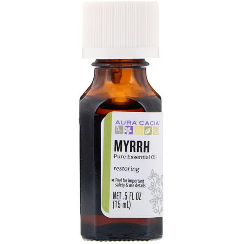 Aura Cacia, Pure Essential Oil, Myrrh, .5 fl oz (15 ml) فوائد