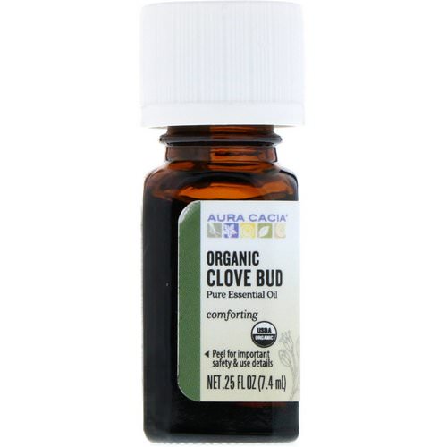 Aura Cacia, Organic Clove Bud, 0.25 fl oz (7.4 ml) فوائد