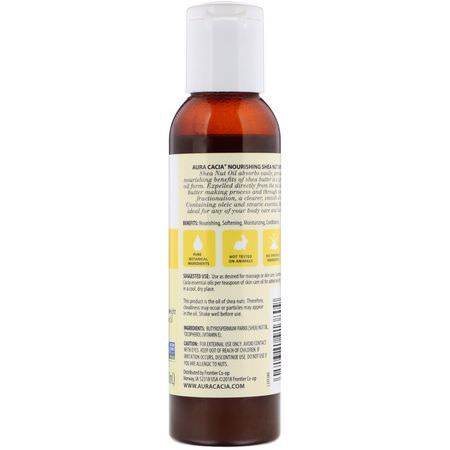 Aura Cacia, Skin Care Oil, Nourishing Shea Nut, 4 fl oz (118 ml):شيا البندق, زي,ت التدليك