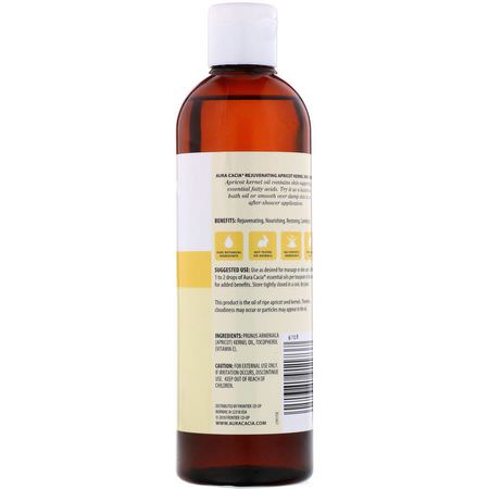 Aura Cacia, Skin Care Oil, Rejuvenating Apricot Kernel, 16 fl oz (473 ml):زي,ت الناقل, الزي,ت العطرية