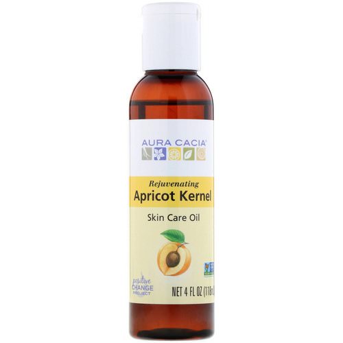 Aura Cacia, Skin Care Oil, Rejuvenating Apricot Kernel, 4 fl oz (118 ml) فوائد