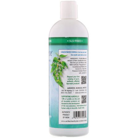 Auromere, Ayurvedic Shampoo with Neem, Aloe Vera, 16 fl oz (473 ml):شامب, العناية بالشعر