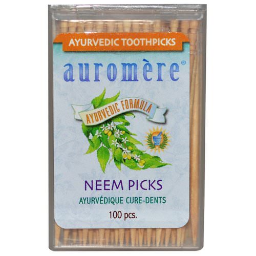 Auromere, Ayurvedic Toothpicks, Neem Picks, 100 Pieces فوائد