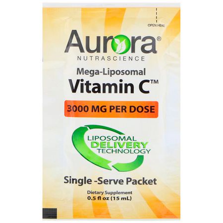 Aurora Nutrascience Liposomal Vitamin C Cold Cough Flu - الأنفل,نزا ,السعال ,البرد ,فيت,س,م فيتامين C